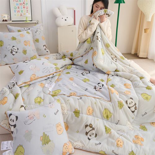 A类母婴级 凉感丝抱枕被子两用二合一车用午睡靠枕毯子车载枕头被