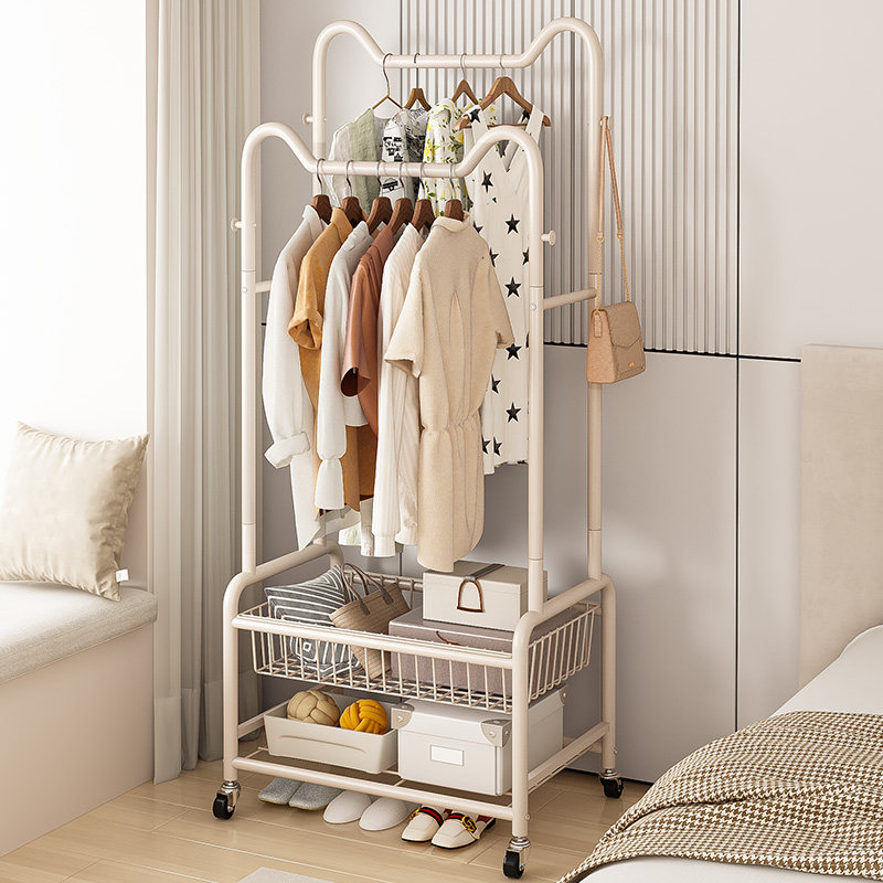 卧室落地阳台家用挂衣杆架金属衣帽架柜房间收纳置物架子晾衣神器,住宅家具,衣帽架,淘宝优惠券,粉丝福利购,淘宝优惠卷