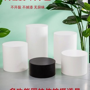 子展示臺拍照模特攝影幾何體地臺拍攝 圓柱體兒童拍攝j道具影樓鞋