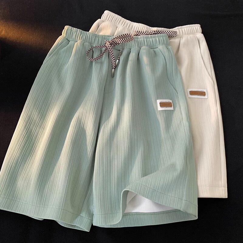 大码300斤冰丝休闲短裤男女夏季薄款美式潮牌宽松运动沙滩五分裤2