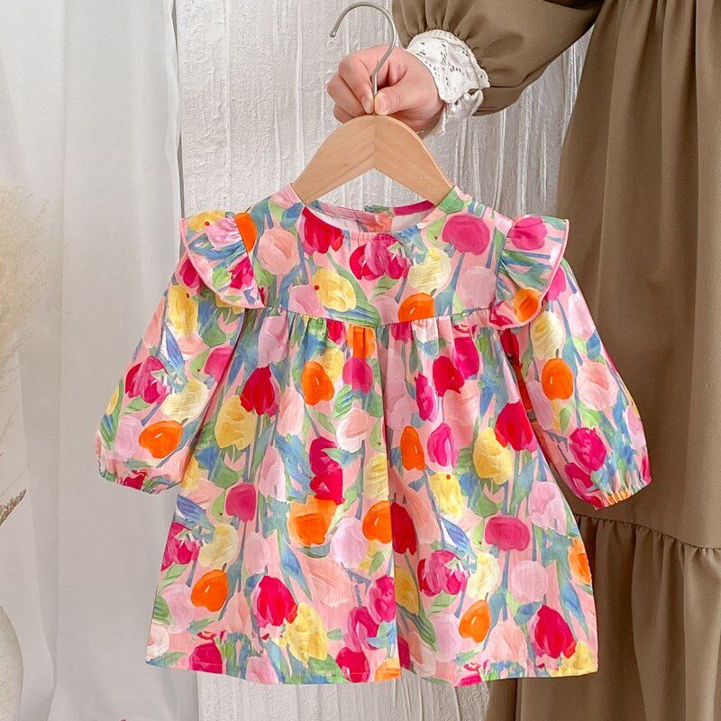 女童连衣裙秋装2024新款儿童公主裙小女孩洋气宝宝一周岁礼服春秋