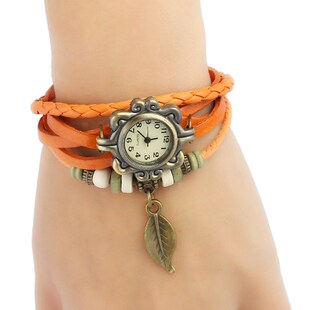 厂家直批韩版简约牛皮手表个性编织女士时装表潮流百搭学生配饰