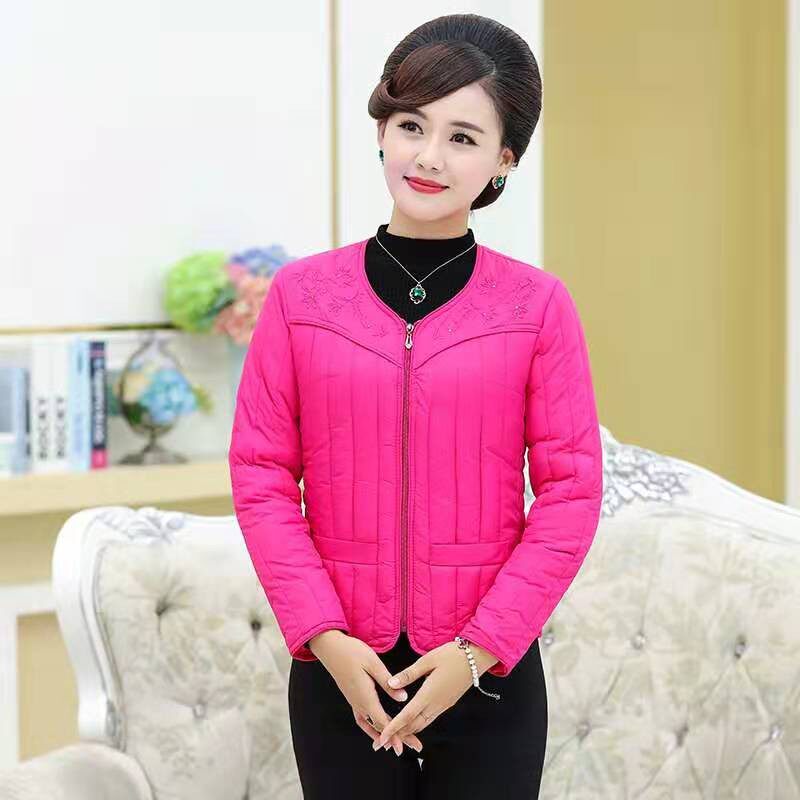 棉衣女短款妈妈装内胆小棉袄中老年修身轻薄贴身内穿打底羽绒棉服