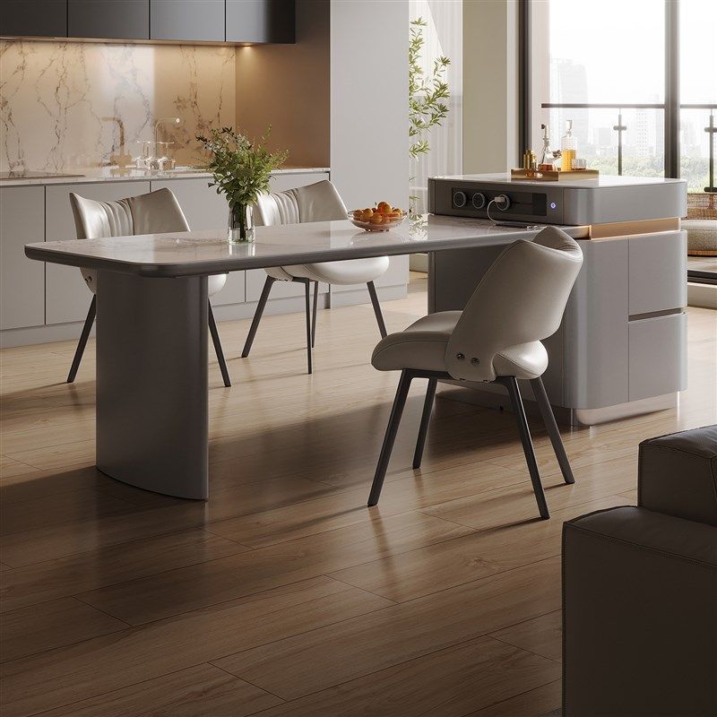 岛台餐桌一体可伸缩多功能家用小户型现代厨房电磁炉轻奢岩板导台,住宅家具,岛台餐桌,淘宝优惠券,粉丝福利购,淘宝优惠卷