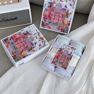 外网售 现! 礼! 梦马珊瑚绒吸水毛巾小方巾装