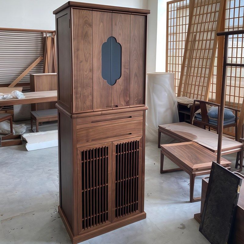 新中式实木佛龛立柜北美黑胡w桃木供桌神台实木佛柜佛龛神龛一体,住宅家具,佛柜/佛龛,淘宝优惠券,粉丝福利购,淘宝优惠卷