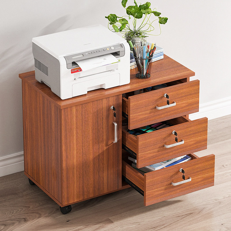 办公室收纳落地文件柜移动办公柜子资料柜木质矮柜U带锁抽屉小柜,商业/办公家具,文件柜,淘宝优惠券,粉丝福利购,淘宝优惠卷