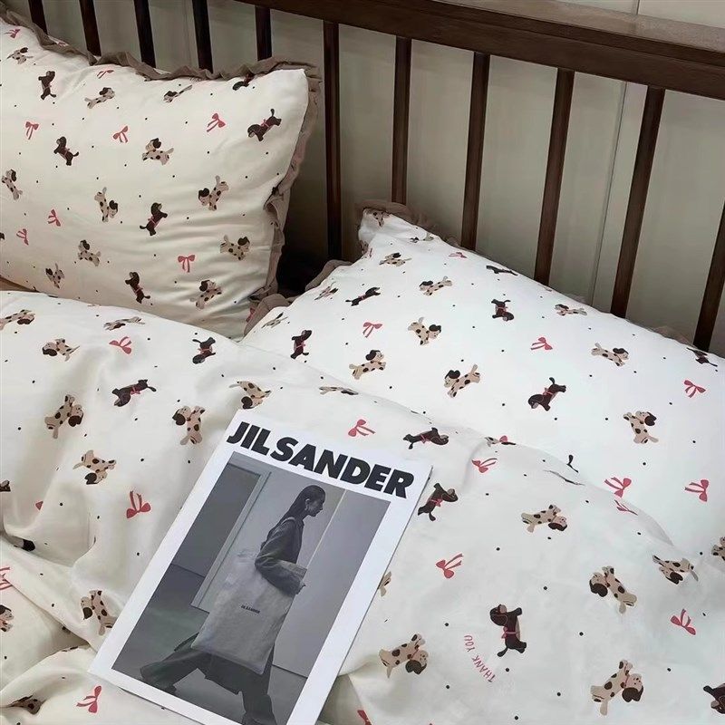 爆款A类母婴级全棉双层纱四件套被套碎花宿舍三件.套床上用品,床上用品,床品套件/四件套/多件套,淘宝优惠券,粉丝福利购,淘宝优惠卷