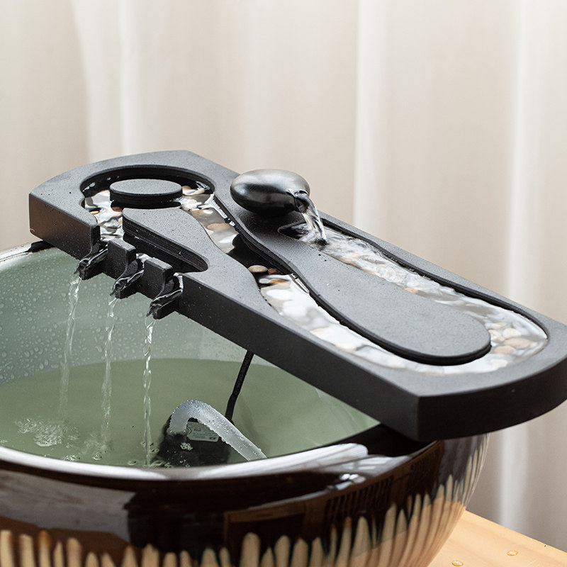 简约现代b石槽鱼缸鱼池假山微景观造景喷泉流水器摆件循环水景配,家居饰品,装饰摆件,淘宝优惠券,粉丝福利购,淘宝优惠卷