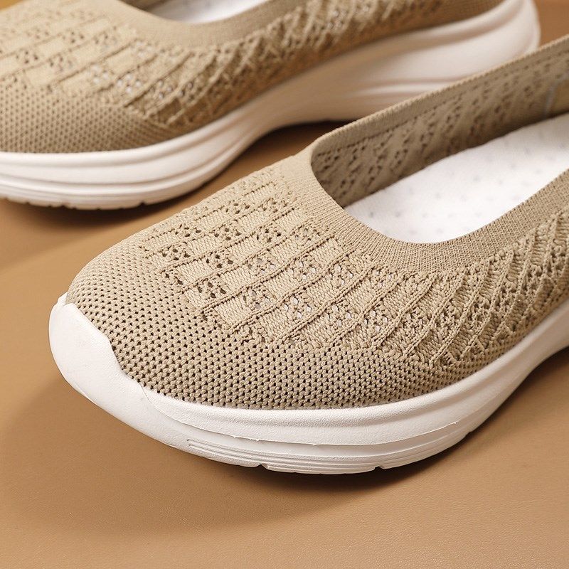 鞋女夏季新款休闲网面透气中老年一脚蹬浅K口妈妈久站不累脚子软,女鞋,浅口单鞋,淘宝优惠券,粉丝福利购,淘宝优惠卷