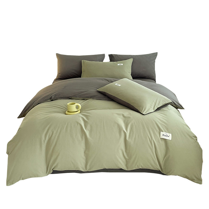 四件套100全棉床单被套被罩水洗棉宿舍单人三件U套床上用品夏4,床上用品,床品套件/四件套/多件套,淘宝优惠券,粉丝福利购,淘宝优惠卷