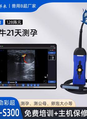 21天测牛妊娠清无线多普勒彩超机BXL-S300128阵元探头