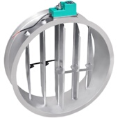 多叶电动调节 新风系统风管蝶 圆形风量调节