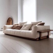 布艺沙发客厅新卧室大小户型实木家具现代定制款