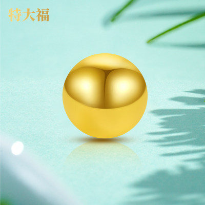 特大福Y小金珠足金999圆珠黄金光面珠手链两世欢转运生日礼物