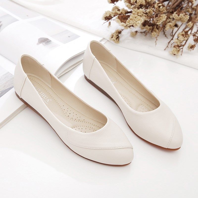 单鞋女2024年新款百搭t豆豆鞋春秋款妈妈女鞋子上班软皮软底平底,女鞋,浅口单鞋,淘宝优惠券,粉丝福利购,淘宝优惠卷