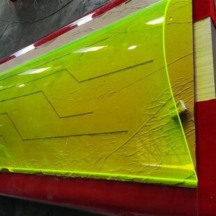 压克力透明有机板折弯定制热弯加工UL型展示盒弧形鞋X架圆形玻璃