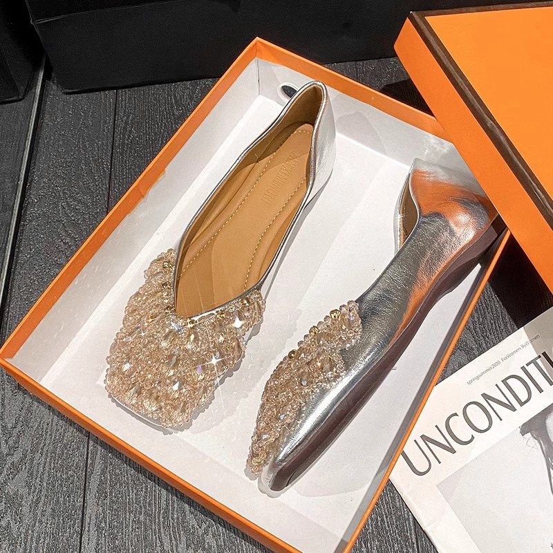 百搭方头晚晚鞋方跟春秋季瓢鞋平底鞋H软底皮豆豆女鞋气质浅口单,女鞋,浅口单鞋,淘宝优惠券,粉丝福利购,淘宝优惠卷