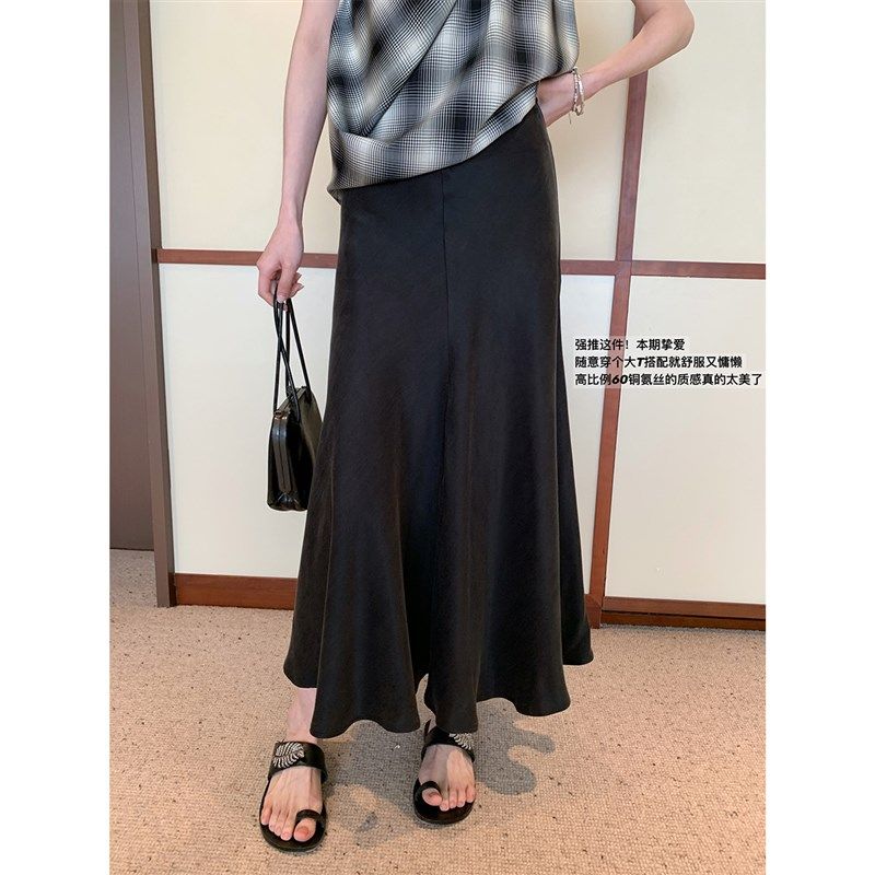 见者无法不心动~重磅斜裁真铜氨丝鱼尾半裙L 流淌的柔雾光泽 自留,女装/女士精品,半身裙,淘宝优惠券,粉丝福利购,淘宝优惠卷