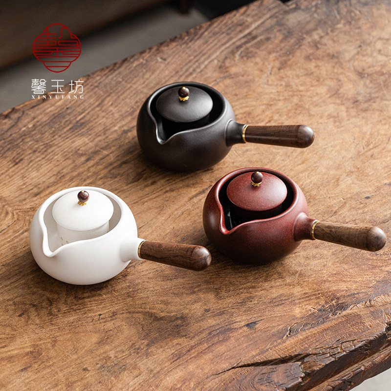 罐罐茶过滤煮茶壶围炉煮茶器u套装侧把陶瓷壶黑晶炉户外烤泡茶炉,餐饮具,茶壶,淘宝优惠券,粉丝福利购,淘宝优惠卷