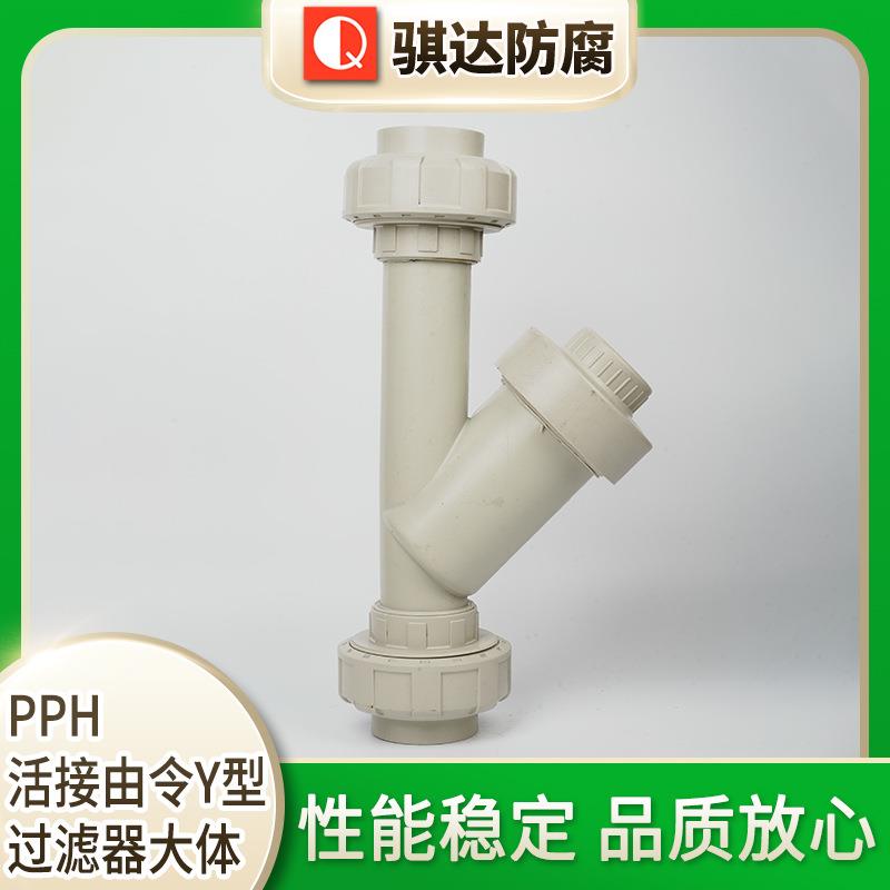 PPH活接由令Y型过滤器大体PPH高效工业管道过滤器