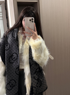 2025秋冬新款围巾女高级感休闲百搭防寒保暖围脖披肩两用礼盒装