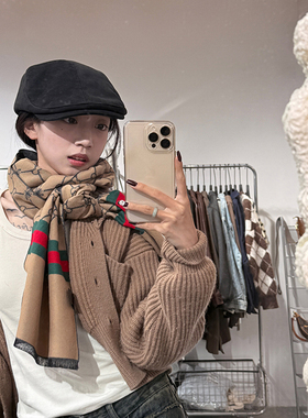 围巾女2025新款秋冬加厚百搭时尚休闲洋气高级感围巾披肩礼盒装