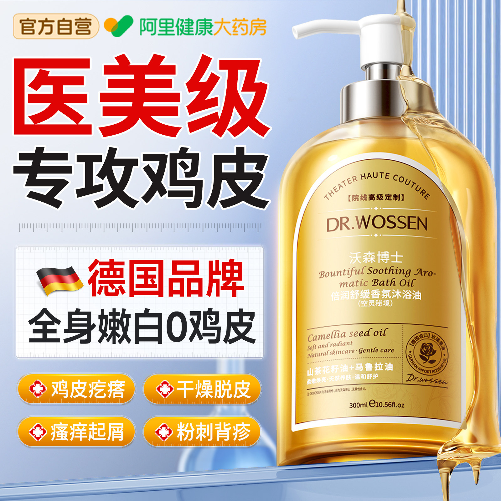 德国果酸沐浴露沐浴油去鸡皮肤疙毛囊瘩角质化持久留香72小时香水