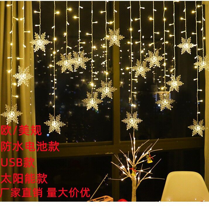 2024元旦圣诞节装饰贴纸玻璃门贴商场店铺橱窗花雪花场景氛围布置