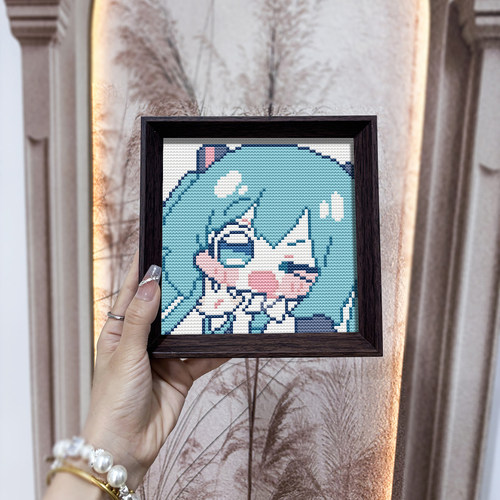 【初音未来】十字绣2026新款线绣带框摆台卡通动漫人物自己绣刺绣