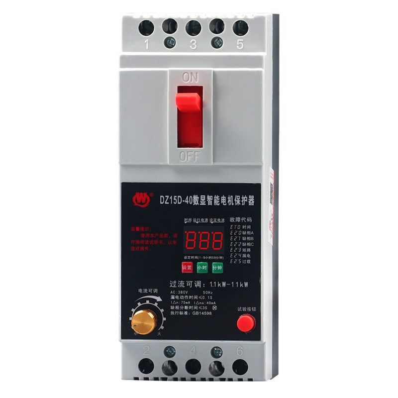 缺相保护器三相380v电机水泵漏电过载电动机智能综合保护断电开关