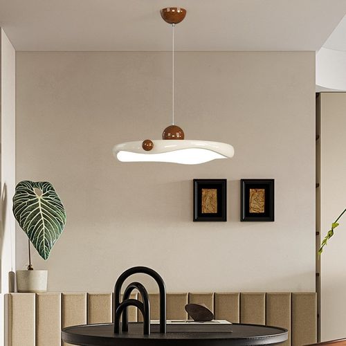 法式奶油风卧室灯儿童房护眼书房小奶豆灯简约现代半吸吊灯吸顶灯