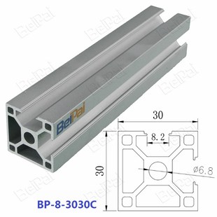 3030型材 工业铝合金框架型材流水线铝型材上海厂家直销方管型材