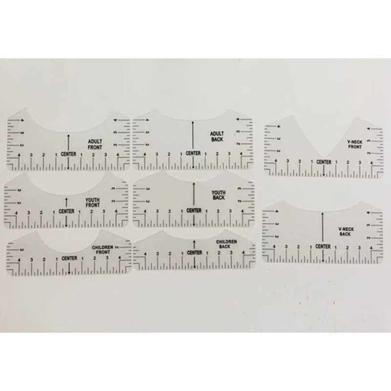 8Pcs T-Shirt Alignment Ruler V Neck forK Guiding T-Shirt Des