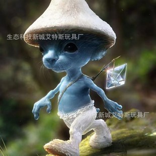 cat .跨境俄罗d斯smurf 蓝精灵猫毛绒玩具搞怪趣味公仔玩偶