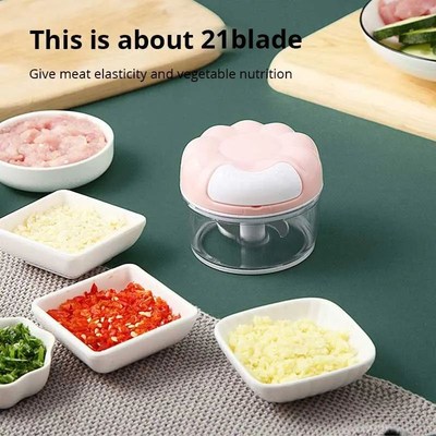 1pc Blue/fPink Manual Garlic Masher Hand Pull Kitchen Househ