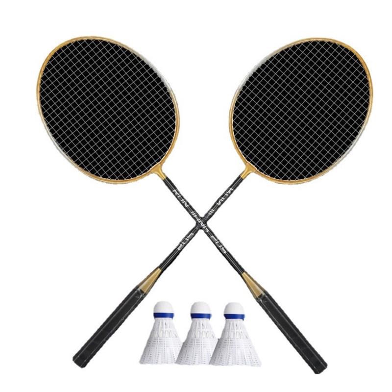 Set of 2g badminton rackets羽毛球拍2只装 成人合金分体娱乐练