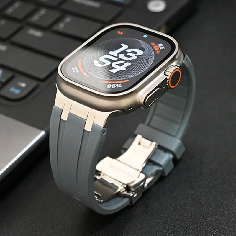 Soft Silicone Strap For Apple Watch Ultra 2 1 49mm Ser.ies 9