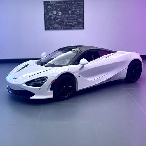 【BW798】威丽合金车模1:24迈凯伦720S跑车发声回力灯光玩具带音