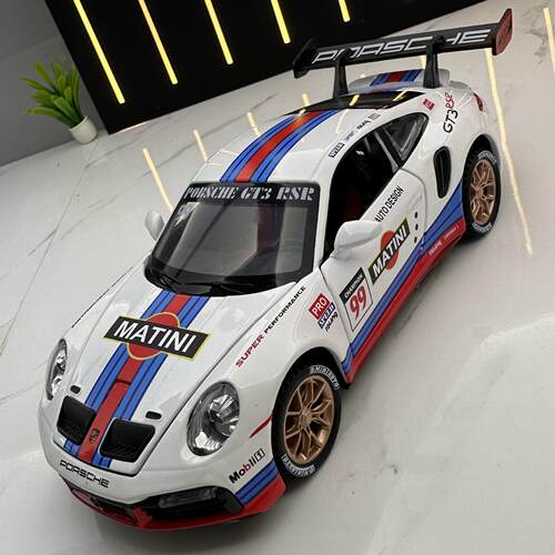 【BW798】建元合金车模1:32保时捷911GT3RS赛车回力声光孩玩具汽