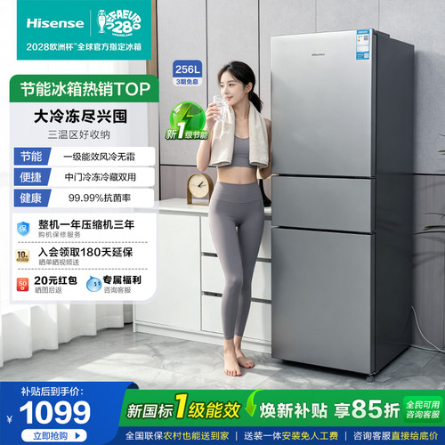 海信256L三开门电冰箱