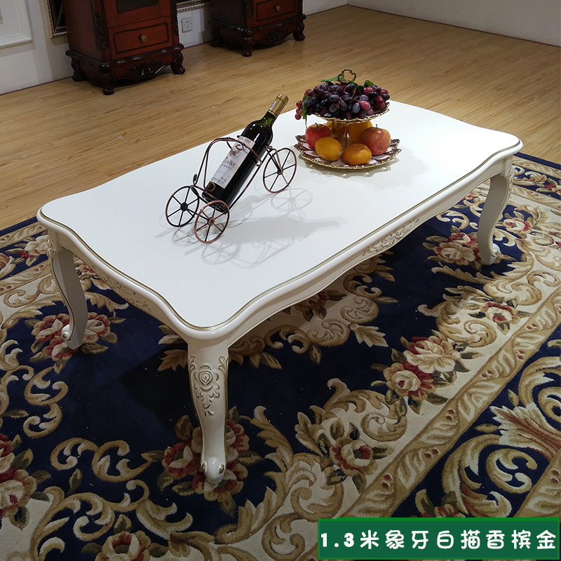 欧式实木茶几小户型两用60高茶台桌子酒吧售楼部客厅茶桌美式茶几