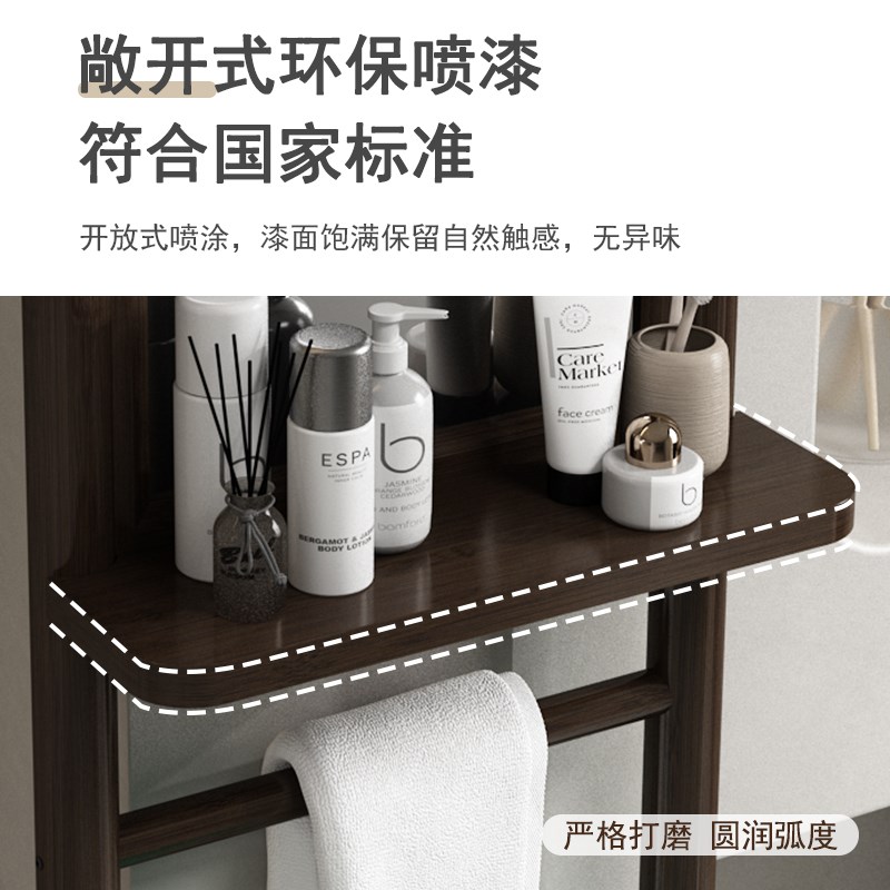 洗脸盆支架落地式家用多层简易洗脸架置物架农村老式带镜子脸盘架