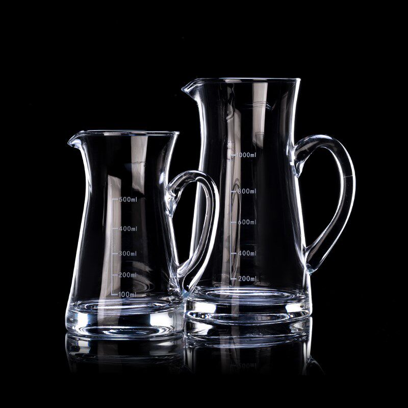 加厚玻璃大容量带刻度红酒醒酒器家用倒酒器白酒分酒器老酒勾兑壶