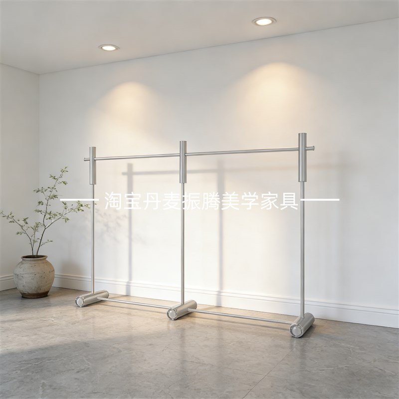 服装店货架展示架不锈钢亮面女装店橱窗展示架中岛服装挂架挂衣架