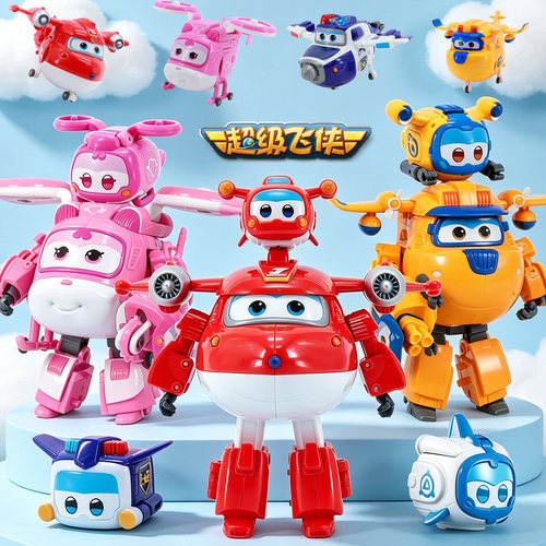 超级飞侠磁吸合体变形机器人玩具