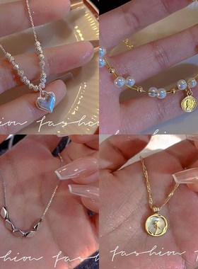light luxury pearl necklace coHllarbone chain women