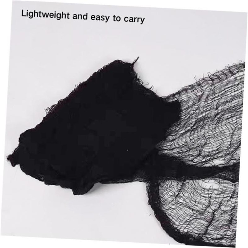 HOT SALES!!! Black Halloween Creepy Gauze LargTe Grid Yarn