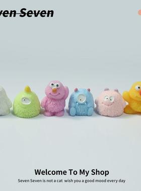 治愈系小怪兽微景观装饰品可爱治愈电脑桌面日式工位办公桌小摆件