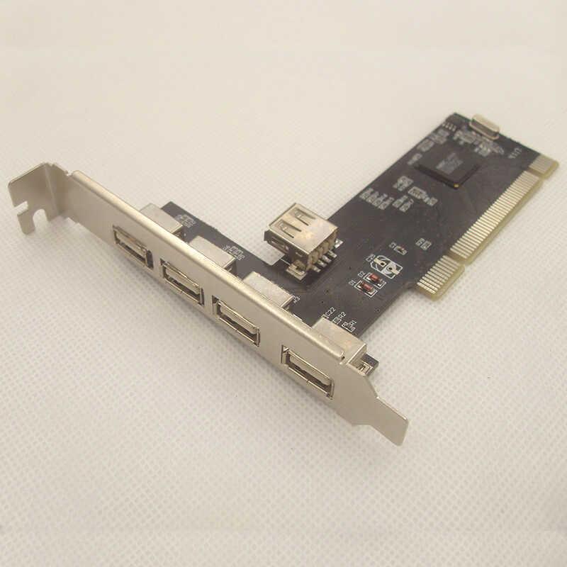 PCI转USB扩展卡4口免驱USB2.0台式机电脑机箱一拖四集线器4HUB